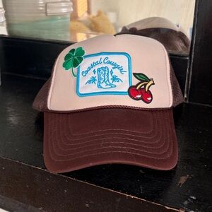 Coastal Cowgirl Patchwork Brown Trucker Hat